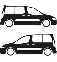 Peugeot Partner Tepe Arka kelebek Cam Sticker
