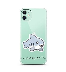 Sevimli Köpek Balığı Tasarımlı Kişiye Özel Telefon kılıfı (tüm modeller mevcuttur)