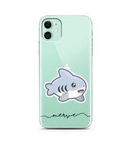Sevimli Köpek Balığı Tasarımlı Kişiye Özel Telefon kılıfı (tüm modeller mevcuttur)