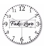 Bts Fake Love Duvar Saati Bombeli Gercek Cam