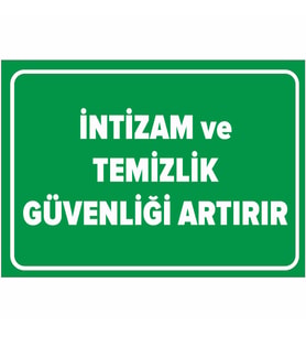 MIGNATIS - İntizam ve Temizlik Güvenliği Artırır Levhası - Sac Malzeme 50x70cm