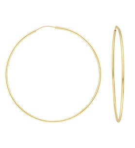 Glorria Altın 5,5 cm Halka Küpe
