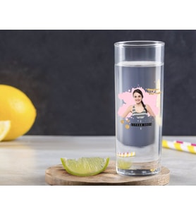 BK Gift Kişiye Özel Renkli Baskılı İsimli Fotoğraflı Vodka Bardağı-3 (Beyaz)