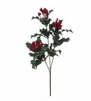Euro Flora Yılbaşı Çiçek Holly Berry 60 Cm (Yeşil)