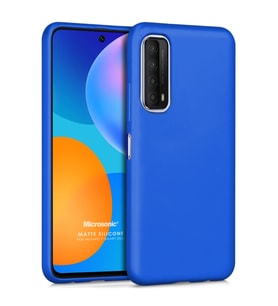 Microsonic Matte Silicone Huawei P Smart 2021 Kılıf Mavi