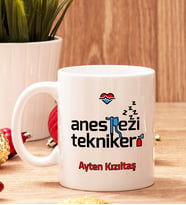 Anestezi Teknikerine Hediye Beyaz Kupa Bardak