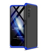 Microsonic Realme 6 Pro Kılıf Double Dip 360 Protective Siyah Mavi