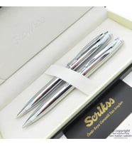 Scrikss 39 Parlak Krom Tükenmez Kalem + Versatil Kalem Set  Scrikss Kalem  İsme Özel Kalem  Hediyelik Kalem