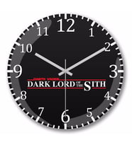 Sith Dark Lord Of The Sith Duvar Saati Bombeli Gercek Cam