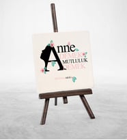 BK Gift Kişiye Özel Anne Demek Mutluluk Demek Şovaleli Doğal Taş