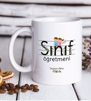 BK Gift Kişiye Özel Sınıf Öğretmeni Beyaz Kupa Bardak-17
