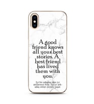 Iphone X Beyaz Mermer Söz Tasarımlı Telefon Kılıfı