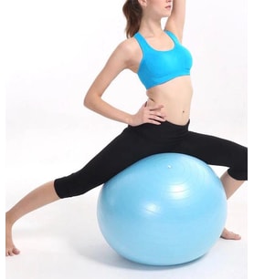Pilates Topu 65 Cm Mavi -Top Şişirme Pompası