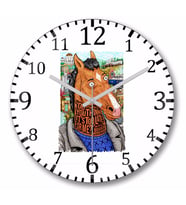 Bojack Horseman Duvar Saati Bombeli Gercek Cam