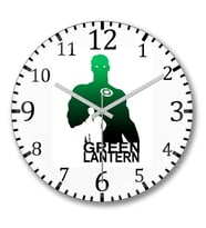 Green Lantern2 Duvar Saati Bombeli Gercek Cam
