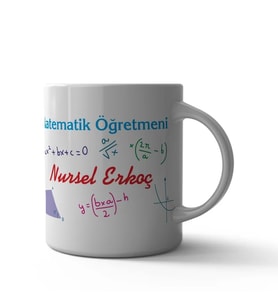 Matematik Öğretmeni Özel Kupa Bardak (Çok Renkli)