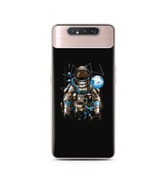 Uzay Astronot Tasarım Süper Şeffaf Silikon Telefon Kılıfı Samsung A80