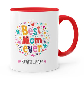 BK Gift Kişiye Özel En İyi Anne Kırmızı Kupa Bardak  7