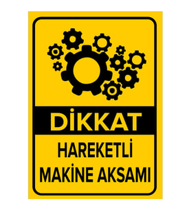 NEW JARGON - Dikkat Hareketli Makine Aksamı Levhası - Sac Malzeme 25x35cm