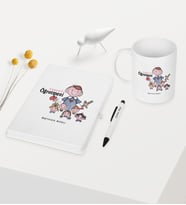 BK Gift Kişiye Özel Anasınıfı Öğretmeni Temalı Beyaz Defter Kalem Kupa Seti - 2