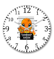 Charmander Bad Boy Pokemon Duvar Saati Bombeli Gercek Cam