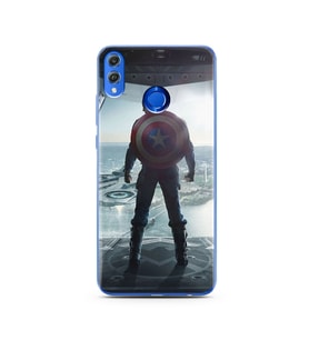 Kaptan Amerika Tasarım Süper Şeffaf Silikon Telefon Kılıfı Huawei Honor 8X 