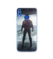 Kaptan Amerika Tasarım Süper Şeffaf Silikon Telefon Kılıfı Huawei Honor 8X 