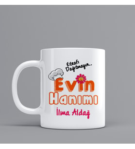 Evin Hanımı Temalı Hediye Kupa Bardak Kişiye Özel Hediye SZ6