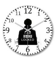 Sher Locked Sherlock Holmes Duvar Saati Bombeli Gercek Cam