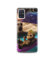 Baby Groot Tasarım Süper Şeffaf Silikon Telefon Kılıfı Samsung A51