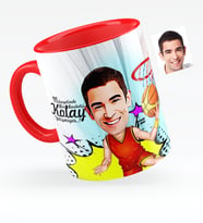 BK Gift Kişiye Özel Bay Basketbolcu Karikatürlü Kırmızı Kupa Bardak  1