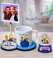 Kişiye Özel Küçük Prens 3D Figürlü Kupa & Küçük Prens Işıklı Kar Küresi