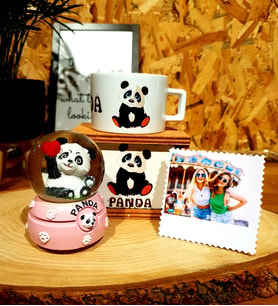 Kişiye Özel Sevimli Panda Kar Küresi Ve Panda Kutulu Kupa Arkadaşa Hediye