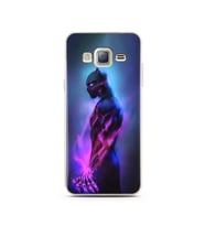 Black Panter Tasarım Süper Şeffaf Silikon Telefon Kılıfı Samsung J3 (2016)