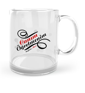 BK Gift Kişiye Özel Canım Öğretmenim Cam Kupa Bardak  2