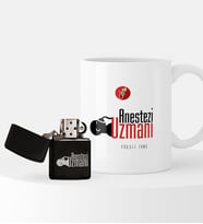 BK Gift Kişiye Özel Anestezi Uzmanı Temalı Çakmak ve Kupa Seti - 1