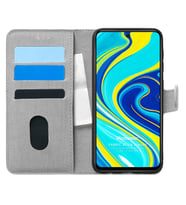 Microsonic Xiaomi Redmi Note 9 Pro Max Kılıf Fabric Book Wallet Gri