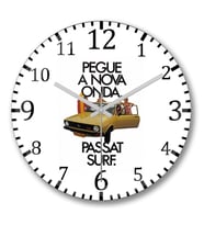 Passat Surf Duvar Saati Bombeli Gercek Cam