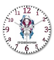 Spider Woman Duvar Saati Bombeli Gercek Cam