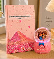 İyi Ki Varsın Işıklı Kar Küresi & Hadis Motive Tasarım Defter