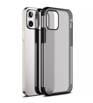 Microsonic Apple iPhone 12 Kılıf Frosted Frame Siyah