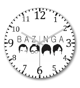 The Big  Bang Theory Duvar Saati Bombeli Gercek Cam