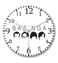 The Big  Bang Theory Duvar Saati Bombeli Gercek Cam
