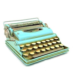 Nostaljik Dekoratif Daktilo Mavi C0731