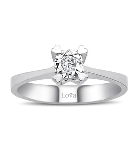 Lova 0,50 Karat Efektli Pırlanta Tektaş Yüzük - 1070092