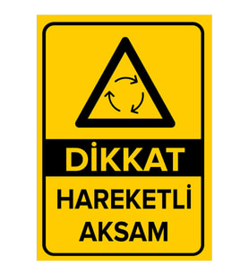 MIGNATIS - Dikkat Hareketli Aksam Levhası - Sac Malzeme 50x70cm