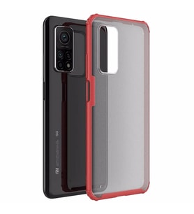 Microsonic Xiaomi Mi 10T Kılıf Frosted Frame Kırmızı