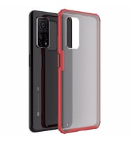 Microsonic Xiaomi Mi 10T Kılıf Frosted Frame Kırmızı