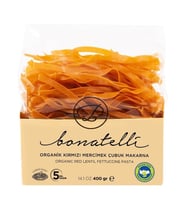 Bonatelli Organik Kırmızı Mercimekli Çubuk Makarna 400gr