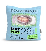 BK Gift Kişiye Özel Çocuklar Mavi Yastık 56848